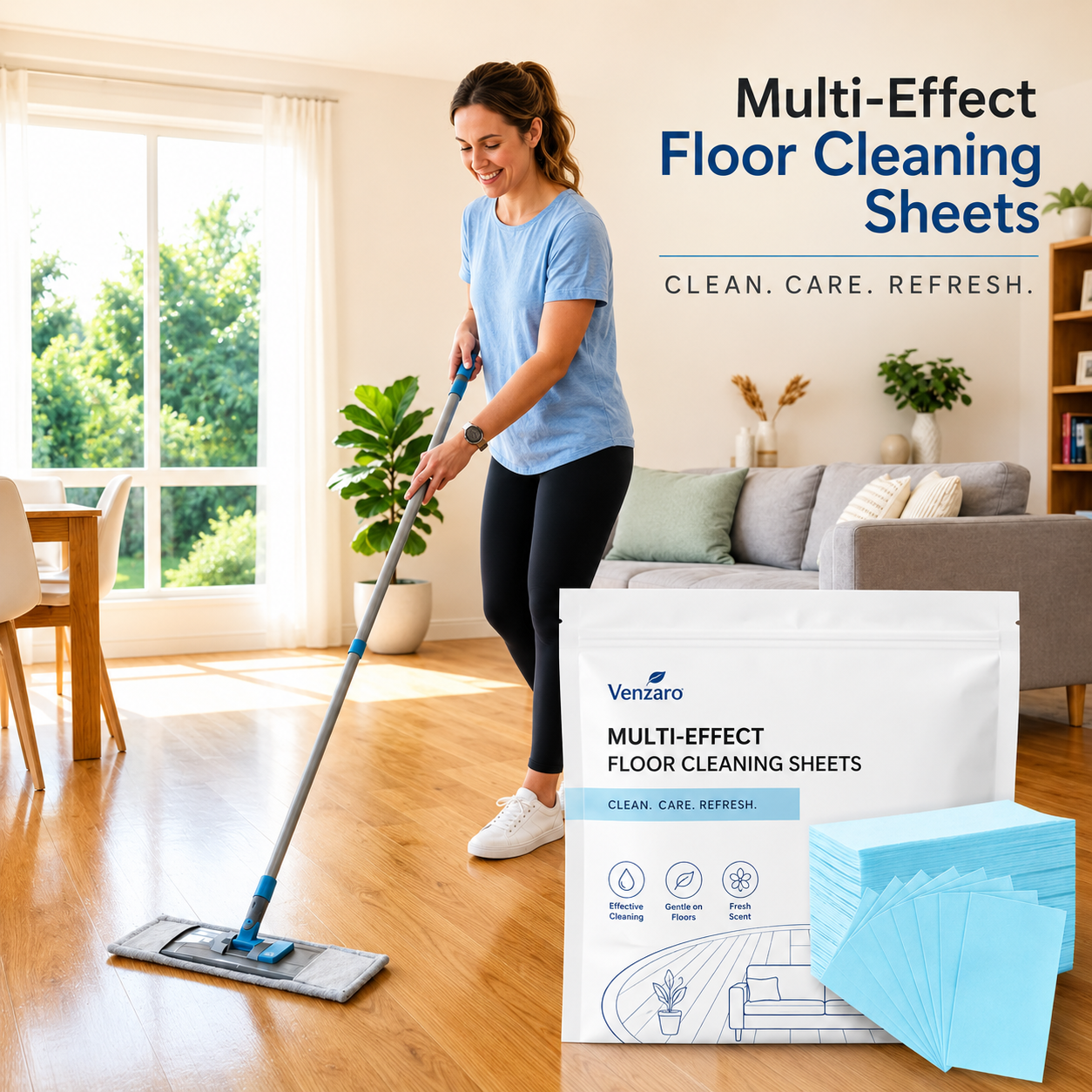 Multi-Effect Floor Cleaning Sheets