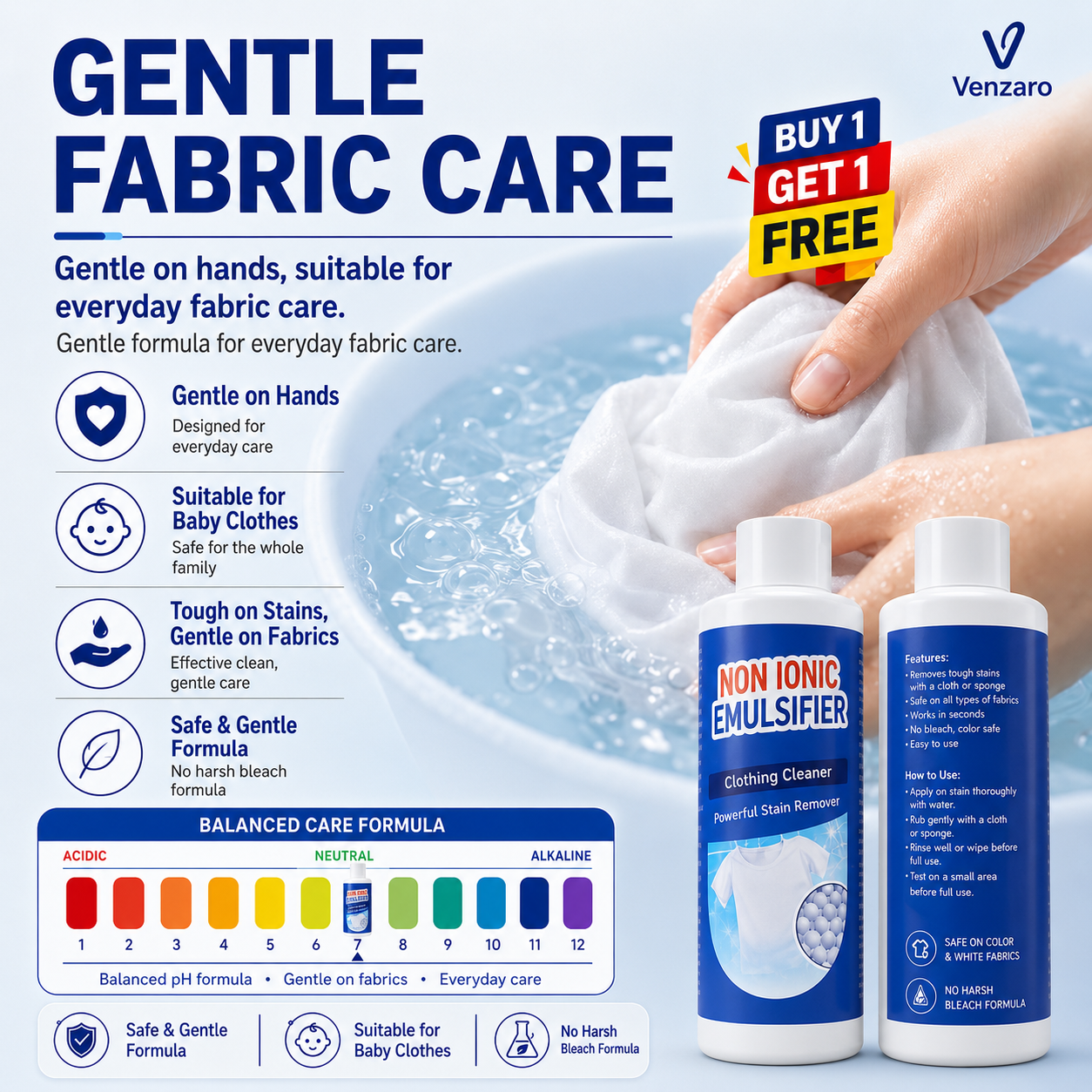 All-Purpose Clothing Stain Cleaner – Removes Coffee, Wine & Oil Stains in Seconds! BUY 1 GET 1 FREE
