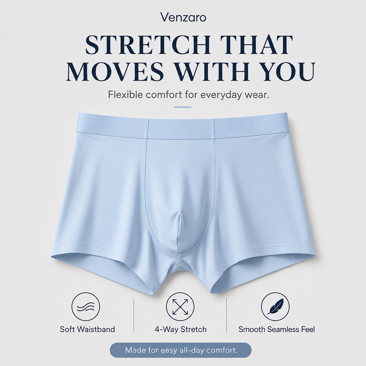 Men's Ultra Soft Ice Silk Lycra Material Comfortable Underwear | Light-Weight | Breathable | Anti-Bacterial