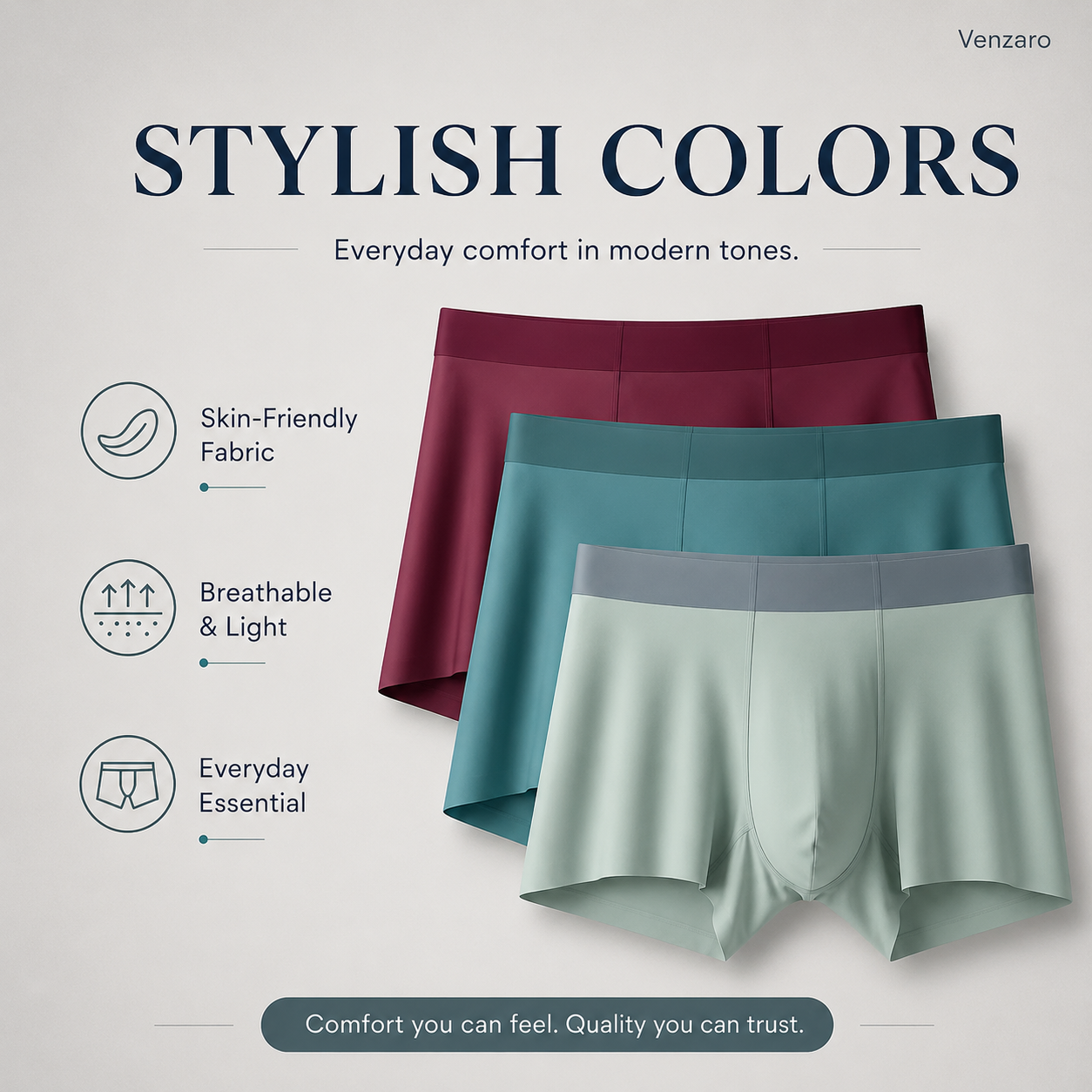 Men's Ultra Soft Ice Silk Lycra Material Comfortable Underwear | Light-Weight | Breathable | Anti-Bacterial